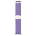 For Apple Watch SE 40mm Carbon Fiber Texture Snap Buckle Nylon Watch Band(Purple)