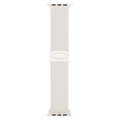 For Apple Watch 42mm Carbon Fiber Texture Snap Buckle Nylon Watch Band(Starlight)