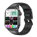 ET580 2.04 inch AMOLED Screen Sports Smart Watch Support Bluethooth Call /  ECG Function(Black Le...