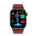 ET580 2.04 inch AMOLED Screen Sports Smart Watch Support Bluethooth Call /  ECG Function(Red Sili...