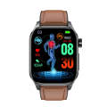 ET580 2.04 inch AMOLED Screen Sports Smart Watch Support Bluethooth Call /  ECG Function(Brown Le...
