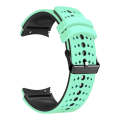 For Samsung Galaxy Watch 6 Two Color Silicone Watch Band(Green Black)