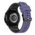 For Samsung Galaxy Watch 6 Two Color Silicone Watch Band(Purple Black)