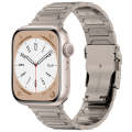 For Apple Watch Series 7 41mm I-Shaped Titanium Metal Watch Band(Titanium)