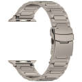For Apple Watch Series 7 45mm I-Shaped Titanium Metal Watch Band(Titanium)