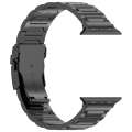 For Apple Watch Series 6 40mm I-Shaped Titanium Metal Watch Band(Black)