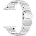 For Apple Watch Series 5 44mm I-Shaped Titanium Metal Watch Band(Silver)
