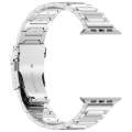 For Apple Watch Series 5 44mm I-Shaped Titanium Metal Watch Band(Silver)