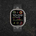 For Apple Watch SE 2023 44mm Mecha Style Milanese Metal Watch Band(Titanium Grey)