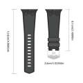 For Apple Watch SE 2023 44mm Oak Silicone Watch Band(Black Grey)