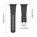 For Apple Watch Ultra 49mm Oak Silicone Watch Band(Black Grey)