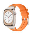 For Apple Watch SE 2022 44mm Loners Liquid Silicone Watch Band(Titanium Orange)