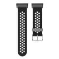 For Huawei Watch D Two Color Punched Silicone Watch Band(Black Grey)