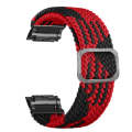For Huawei Watch D Adjustable Woven Nylon Watch Band(Red Black)