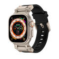 For Apple Watch Ultra 2 49mm Explorer TPU Watch Band(Titanium Black)