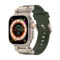For Apple Watch Ultra 2 49mm Explorer TPU Watch Band(Titanium Green)