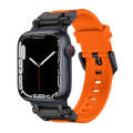 For Apple Watch Series 8 45mm Explorer TPU Watch Band(Black Orange)