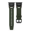 For Apple Watch Series 8 45mm Explorer TPU Watch Band(Black Green)