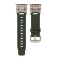 For Apple Watch SE 2022 44mm Explorer TPU Watch Band(Titanium Green)