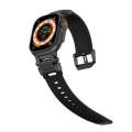 For Apple Watch Series 7 45mm Explorer TPU Watch Band(Black Black)
