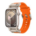 For Apple Watch Series 7 45mm Explorer TPU Watch Band(Titanium Orange)
