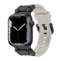 For Apple Watch Series 4 44mm Explorer TPU Watch Band(Black Starlight)