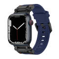 For Apple Watch Series 3 42mm Explorer TPU Watch Band(Black Blue)