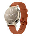 For Garmin Lily 2 Silicone Watch Band Wristband(Mocha Brown)