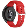For Xiaomi Watch 2 Solid Color Metal Silver Buckle Silicone Watch Band, Size: S(Red)