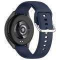 For Xiaomi Watch 2 Solid Color Metal Silver Buckle Silicone Watch Band, Size: S(Midnight Blue)