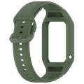 For Xiaomi Mi Band 8 Pro Solid Color Integrated TPU Watch Band(Dark Green)