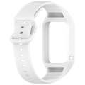 For Xiaomi Mi Band 8 Pro Solid Color Integrated TPU Watch Band(White)