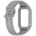 For Xiaomi Mi Band 8 Pro Solid Color Integrated TPU Watch Band(Grey)