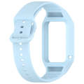 For Xiaomi Mi Band 8 Pro Solid Color Integrated TPU Watch Band(Light Blue)