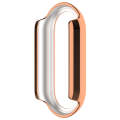 For Xiaomi Mi Band 8 Diamond Half Pack Hollow PC Watch Protective Case(Rose Gold)