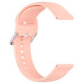 For CMF Watch Pro D395 22mm Solid Color Silver Buckle Silicone Watch Band, Size:L(Light Pink)