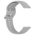 For CMF Watch Pro D395 22mm Solid Color Silver Buckle Silicone Watch Band, Size:S(Grey)