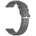 For CMF Watch Pro D395 22mm Round Tail Genuine Leather Watch Band(Grey)