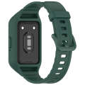 For Samsung Galaxy Fit 3 Solid Color Integrated TPU Watch Band(Dark Green)