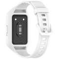 For Samsung Galaxy Fit 3 Solid Color Integrated TPU Watch Band(White)