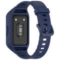 For Samsung Galaxy Fit 3 Solid Color Integrated TPU Watch Band(Midnight Blue)