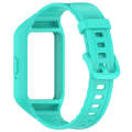 For Samsung Galaxy Fit 3 Solid Color Integrated TPU Watch Band(Cyan)