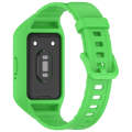 For Samsung Galaxy Fit 3 Solid Color Integrated TPU Watch Band(Fluorescent Green)