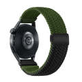 18mm Two-color Magnetic Braided Nylon Watch Band(Olive Black)