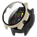 For Garmin Forerunner 165 / 165 Music PC + Tempered Film Integrated Watch Protective Case(Ivory W...