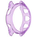 For Garmin Forerunner 165 / 165 Music Half Pack Hollow TPU Watch Protective Case(Transparent Purple)