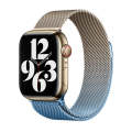 For Apple Watch Series 9 45mm Milan Gradient Loop Magnetic Buckle Watch Band(Gold Blue)