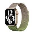 For Apple Watch Series 5 40mm Milan Gradient Loop Magnetic Buckle Watch Band(Gold Green)