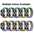 For Apple Watch Series 9 45mm Milan Gradient Loop Magnetic Buckle Watch Band(Purple Green)