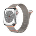 For Apple Watch Series 9 41mm Two Color Milanese Loop Magnetic Watch Band(Starlight Orange)
